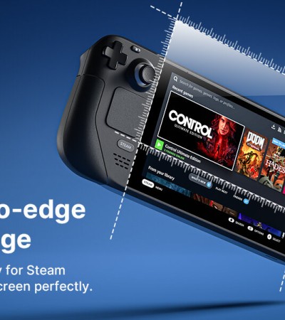 JSAUX蒸汽甲板防眩光屏幕保护膜(2包)哑光钢化玻璃9H硬度,带导向架,便于安装防刮擦保护膜和工具包 JSAUX蒸汽甲板防眩光屏幕保护膜(2包)哑光钢化玻璃9H硬度,带导向架,便于安装防刮擦保护膜和工具包