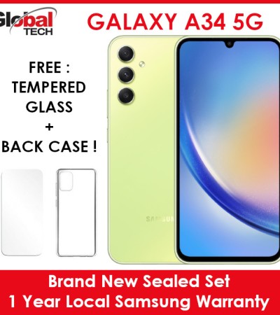 三星Galaxy A34 5G 128GB Rom+8GB Ram/1年本地三星保修(免费:钢化玻璃+后盖) 三星Galaxy A34 5G 128GB Rom+8GB Ram/1年本地三星保修(免费:钢化玻璃+后盖)