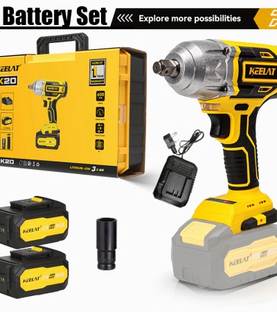 基拉特KID006 600N。M电动冲击扳手无绳大扭矩1/2“1/4”螺丝刀钻重型专业无绳冲击扳手插座电动工具可充电20V电池 基拉特KID006 600N。M电动冲击扳手无绳大扭矩1/2“1/4”螺丝刀钻重型专业无绳冲击扳手插座电动工具可充电20V电池