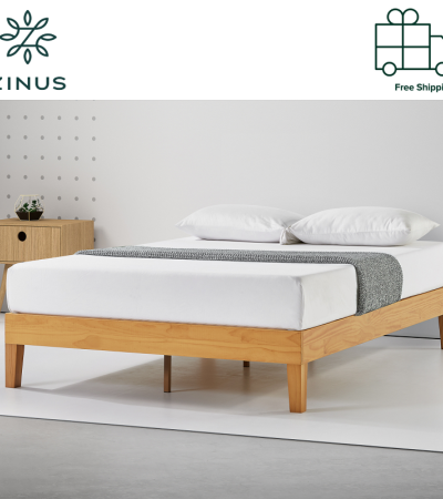 Zinus 14英寸豪华木平台天然床(底座)-单人床、超单人床、大号床 Zinus 14英寸豪华木平台天然床(底座)-单人床、超单人床、大号床