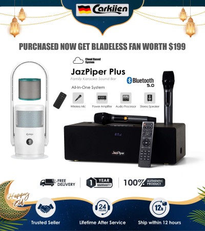 Jazpiper plus Grab Now KTV家庭卡拉OK套装,带2个无线麦克风卡拉OK空气净化器无叶塔式风扇,仅50台可用 Jazpiper plus Grab Now KTV家庭卡拉OK套装,带2个无线麦克风卡拉OK空气净化器无叶塔式风扇,仅50台可用